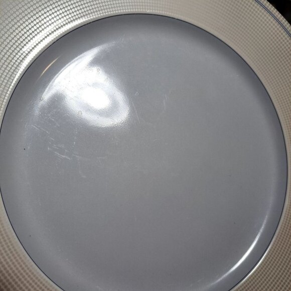 Mikasa Silver Jewels 12" Chop Plate Fine China White Silver Elegant Design - Picture 5 of 7